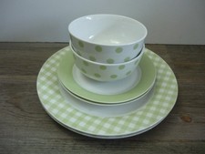 MIKASA Green Polka Dot Check