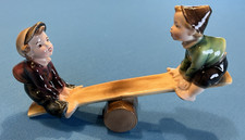 Stephan Dakon Swinging Children Figurine – 1950s Austrian Ceramic Model 2169