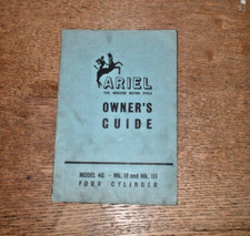 GENUINE ARIEL 4G SQUARE FOUR MK2 & MK3 OWNERS GUIDE. 1953.