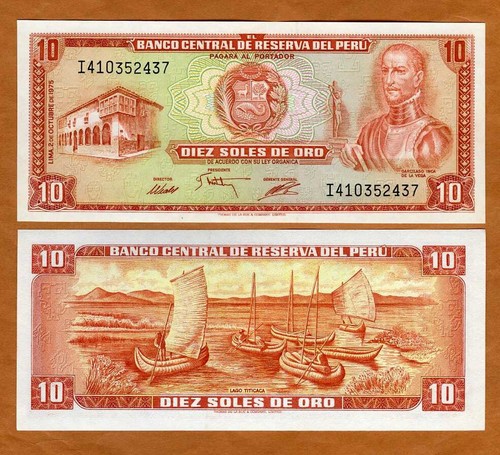 Peru soles oro 1975 - 10, de