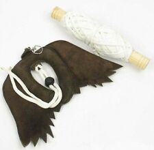 Bird Lure and creance for falconry training, Suede Leather, uk seller
