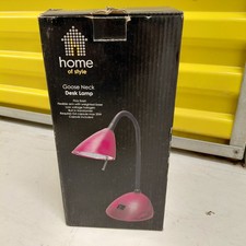 House of Style Goose Neck Halogen Desk Lamp with flexible arm - Pink - BNIB