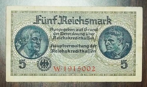 Nazi germany reichsmark - nazi, 5