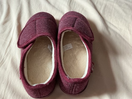 Purple ladies slippers wide - slippers,