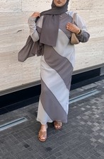 ASOS Long Stripy Grey And Blue