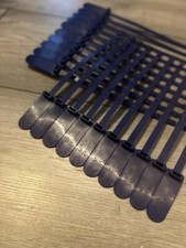 10x Blue Plastic Security Tags Lock Numbered Pull Ties Secure Anti-Tamper Seals