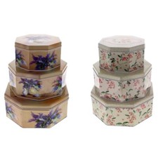 Set Of 3 Cake Storage Tins