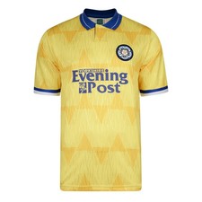 Leeds United 1992 Away Retro Football Shirt 100% POLYESTER Men's