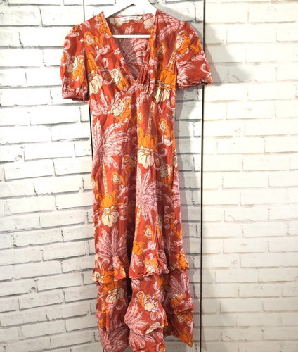 Zara dress retro floral midi - ,