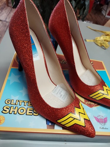 Wonder woman glitter heels new - wonder,