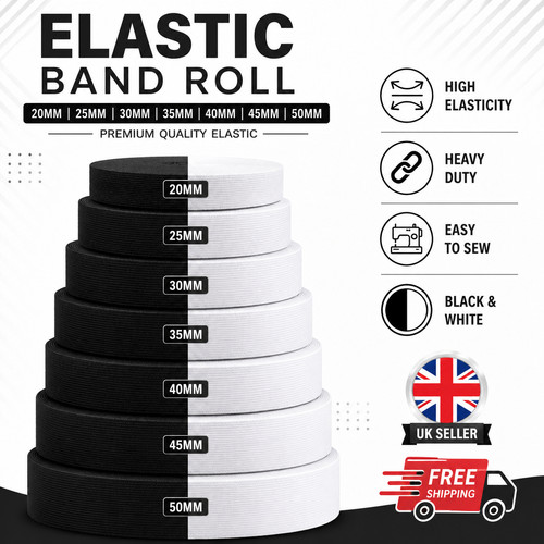 White black nylon elastic - nylon,