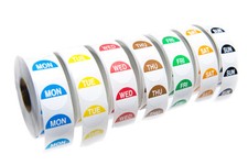 Day Dot Labels Removable Food Hygiene Catering Stickers Single Days & Full Week