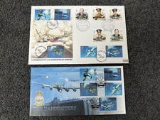 Messerschmitt 210 Intercepted By Spitfires + The Dambusters FDC Stamp Sets