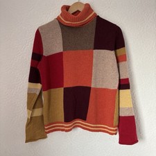 Vintage Next Patchwork Roll Neck Jumper Fits Up To 38” Bust Whimsical Hippie