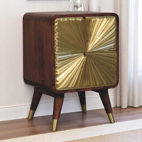 Gold inlay nightstand - gold, 2