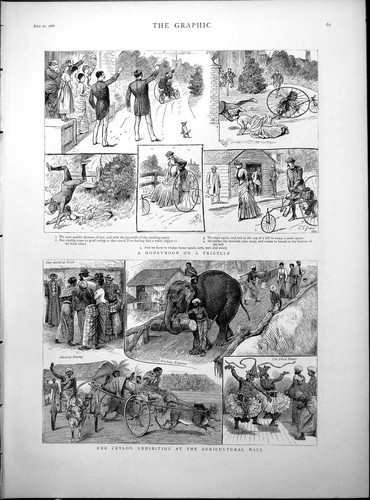Antique old print - old, honeymoon