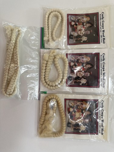 Lot curly crepe - wool, hair