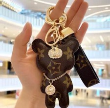 Bear Keychain with Golden Gift