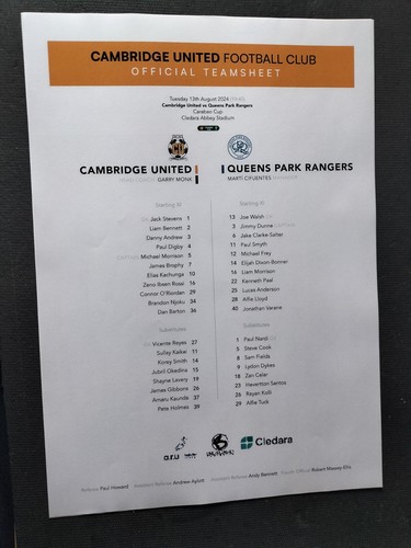 Cambridge united colour team - united,