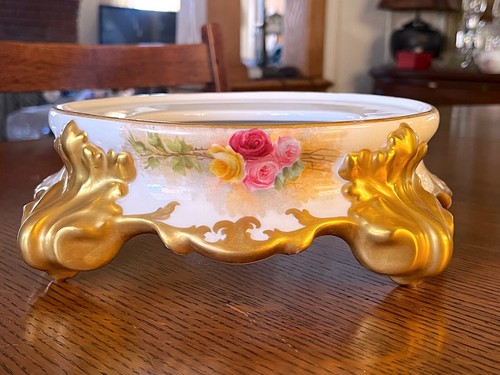 Antique limoges punch bowl - limoges,