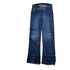 Levis 907 Jeans W29 L34 Womens Dark Blue Low Rise Bootcut Fit Vintage Denim