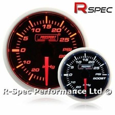 Prosport 52mm Super Amber / White Turbo Boost Gauge PSI - Stepper Motor Version