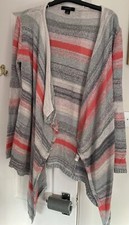 (LW) Primark Grey Mix Cardigan Size S Long Sleeve Waterfall