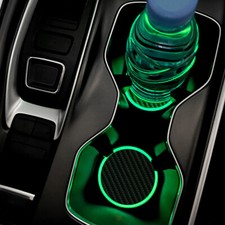7.2cm Glowing LED Car Cup Holder Night Light Pad Mat Drink Coaster Accessories
