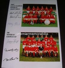 MANCHESTER UNITED FC GEORGE BEST CHARLTON MATT BUSBY DENIS LAW SIGNED PRE-PRINT