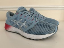 Women’s Asics Roadhawk FF 2 Running Trainers Blue Pink Size UK 7
