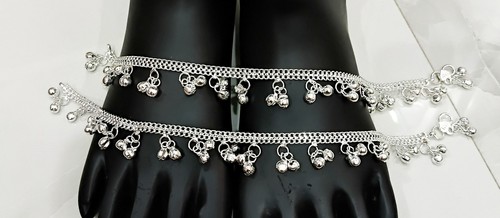 Anklet silver plated foot - plated,