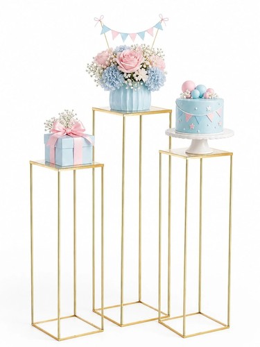 Pcs gold metal pedestal - metal,