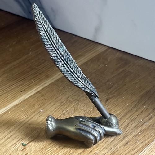 Vintage solid brass hand pen - vintage,