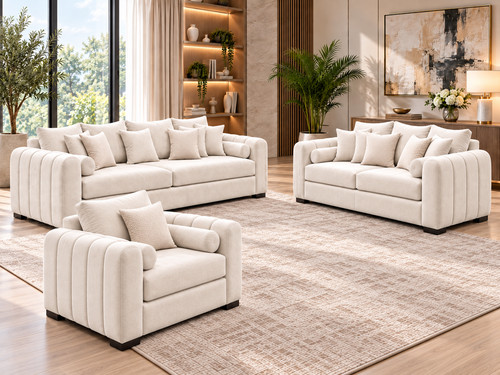 Luxury 3 seater linen - luxury,