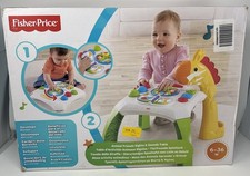 Fisher-Price 2 Ways to Play Mattel CCP66 Animal Friends Learning Play Table 6M+