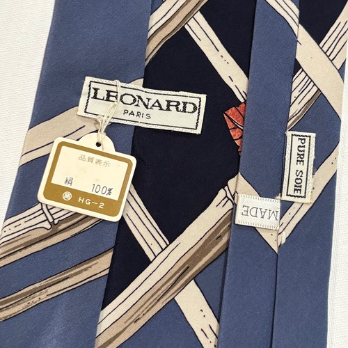 Leonard paris silk tie leaf - paris,