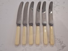 6 x  faux bone round handled
