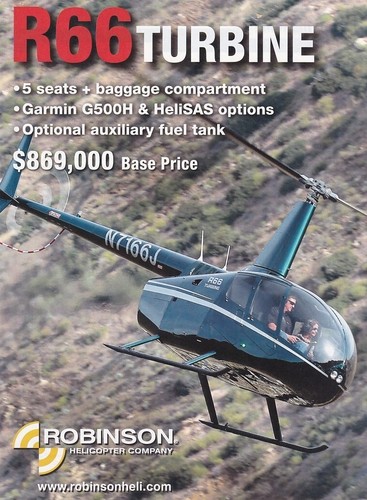 2016 robinson r66 - r66, turbine