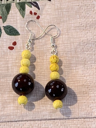Handcrafted fossil bead - handcrafted,