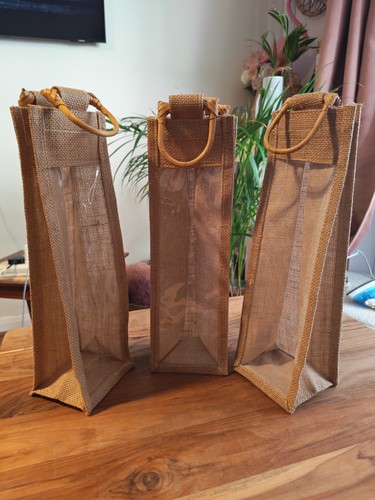 Rustic hessian jute wine - rustic,