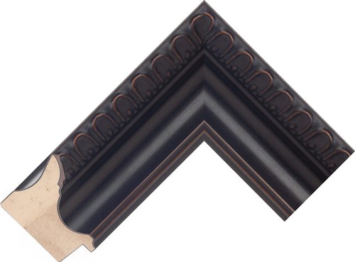 57mm wide black scoop wood - black,