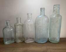 Antique Old Vintage Retro Small Decorative Display Glass Bottles Job Lot Bundle