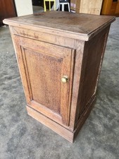 Antique oak pot cupboard side