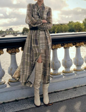 Zara MIDI CHECK PRINT DRESS midi, maxi, Kaftan, Tunic, dress, Size M