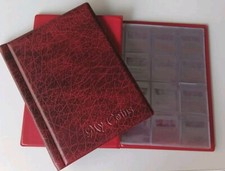 Coin Collectors Album 96 Coins Perfect for 50p Olympic,Beatrix,BoB,old 50p RED