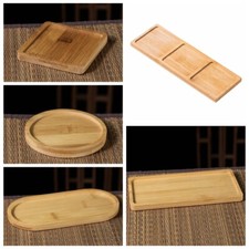 Flowerpot Bamboo Wooden Vanity Tray Cup Mat Serving Tray Organizer Holder DIY