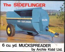 Archie Kidd "SIDEFLINGER" 6 cu. yd. Muckspreader Brochure Leaflet