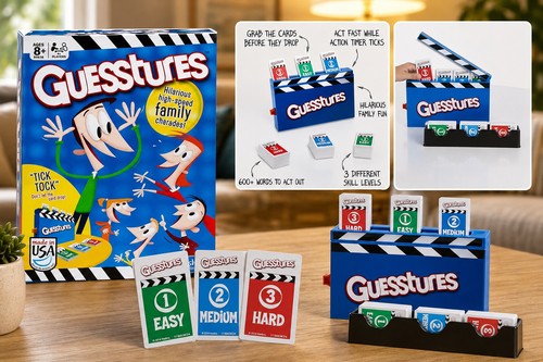 Guesstures board game family - board,