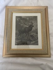 Deer Classic Golden Art Frame