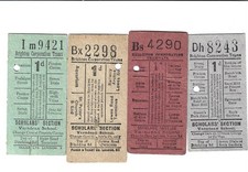Tram tickets 4 Brighton Corporation Tramways Different 1d Geographicals